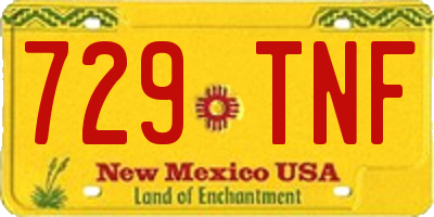 NM license plate 729TNF
