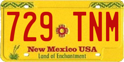 NM license plate 729TNM