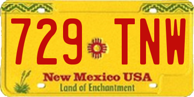 NM license plate 729TNW