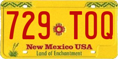 NM license plate 729TOQ