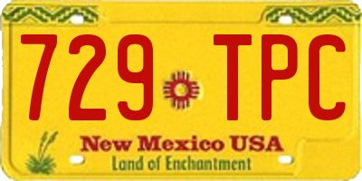 NM license plate 729TPC