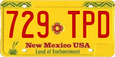 NM license plate 729TPD