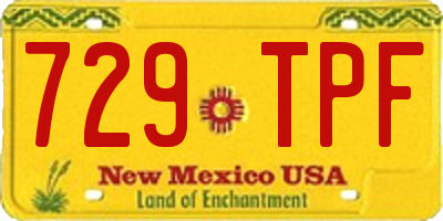 NM license plate 729TPF