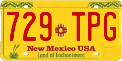 NM license plate 729TPG