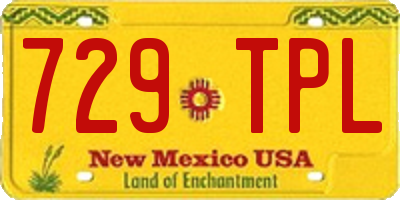 NM license plate 729TPL