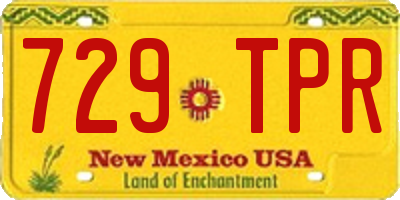 NM license plate 729TPR