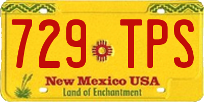 NM license plate 729TPS
