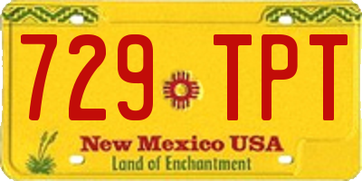 NM license plate 729TPT