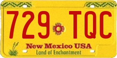 NM license plate 729TQC