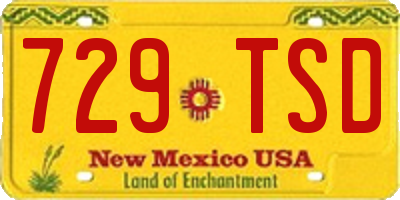 NM license plate 729TSD
