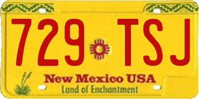 NM license plate 729TSJ