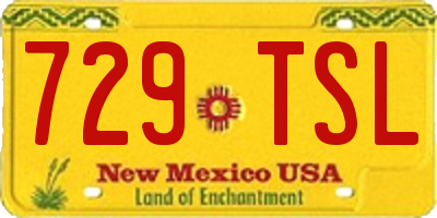 NM license plate 729TSL