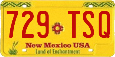 NM license plate 729TSQ