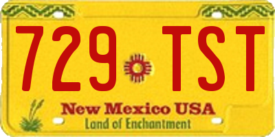 NM license plate 729TST