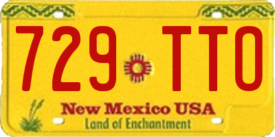 NM license plate 729TTO