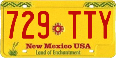 NM license plate 729TTY