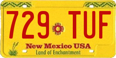 NM license plate 729TUF