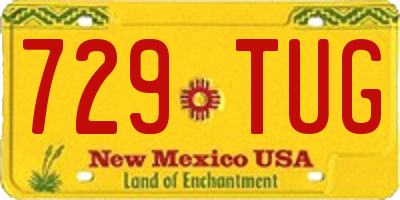 NM license plate 729TUG