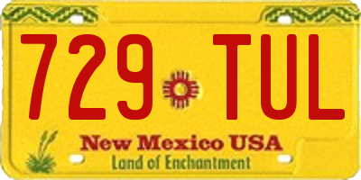 NM license plate 729TUL