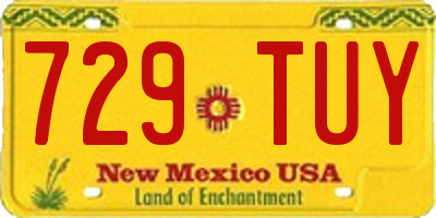 NM license plate 729TUY
