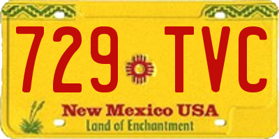 NM license plate 729TVC