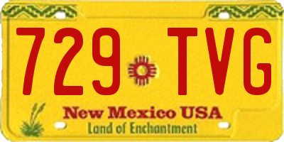 NM license plate 729TVG
