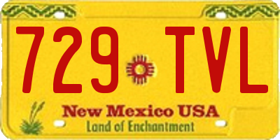 NM license plate 729TVL
