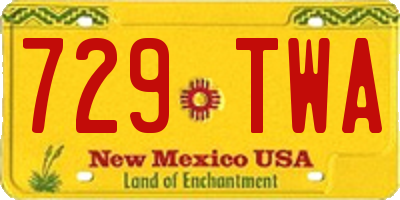 NM license plate 729TWA