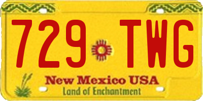 NM license plate 729TWG