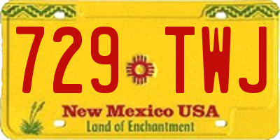 NM license plate 729TWJ