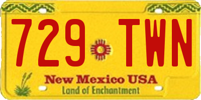 NM license plate 729TWN