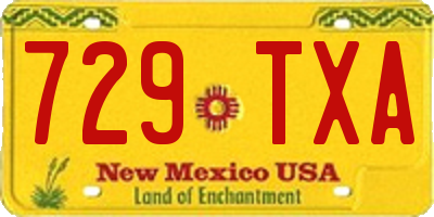 NM license plate 729TXA
