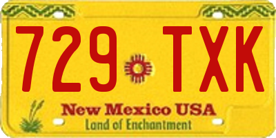 NM license plate 729TXK