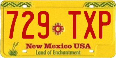 NM license plate 729TXP