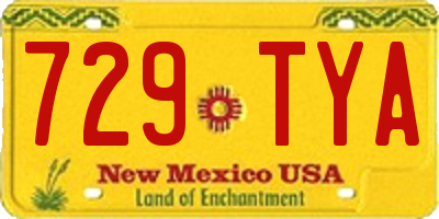 NM license plate 729TYA