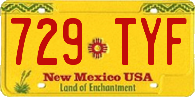 NM license plate 729TYF