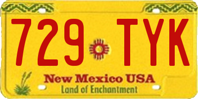 NM license plate 729TYK