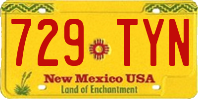 NM license plate 729TYN