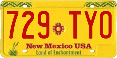 NM license plate 729TYO