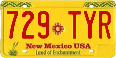 NM license plate 729TYR