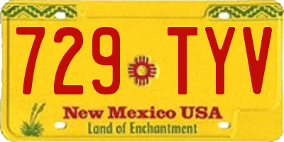 NM license plate 729TYV