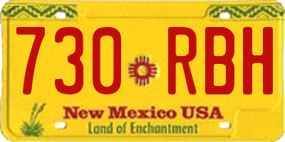 NM license plate 730RBH