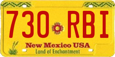 NM license plate 730RBI