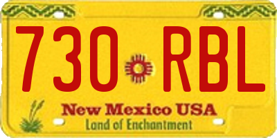 NM license plate 730RBL