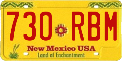 NM license plate 730RBM