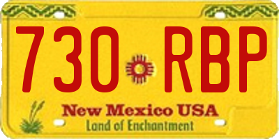 NM license plate 730RBP