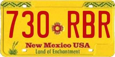 NM license plate 730RBR
