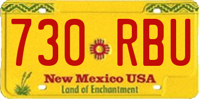 NM license plate 730RBU