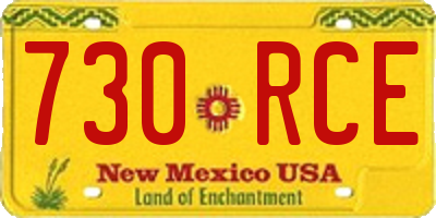 NM license plate 730RCE