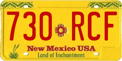 NM license plate 730RCF